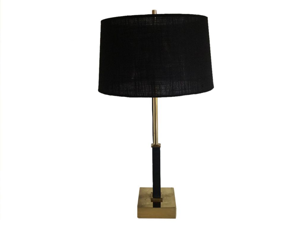 Stylish Brass Table Lamp By Deknudt