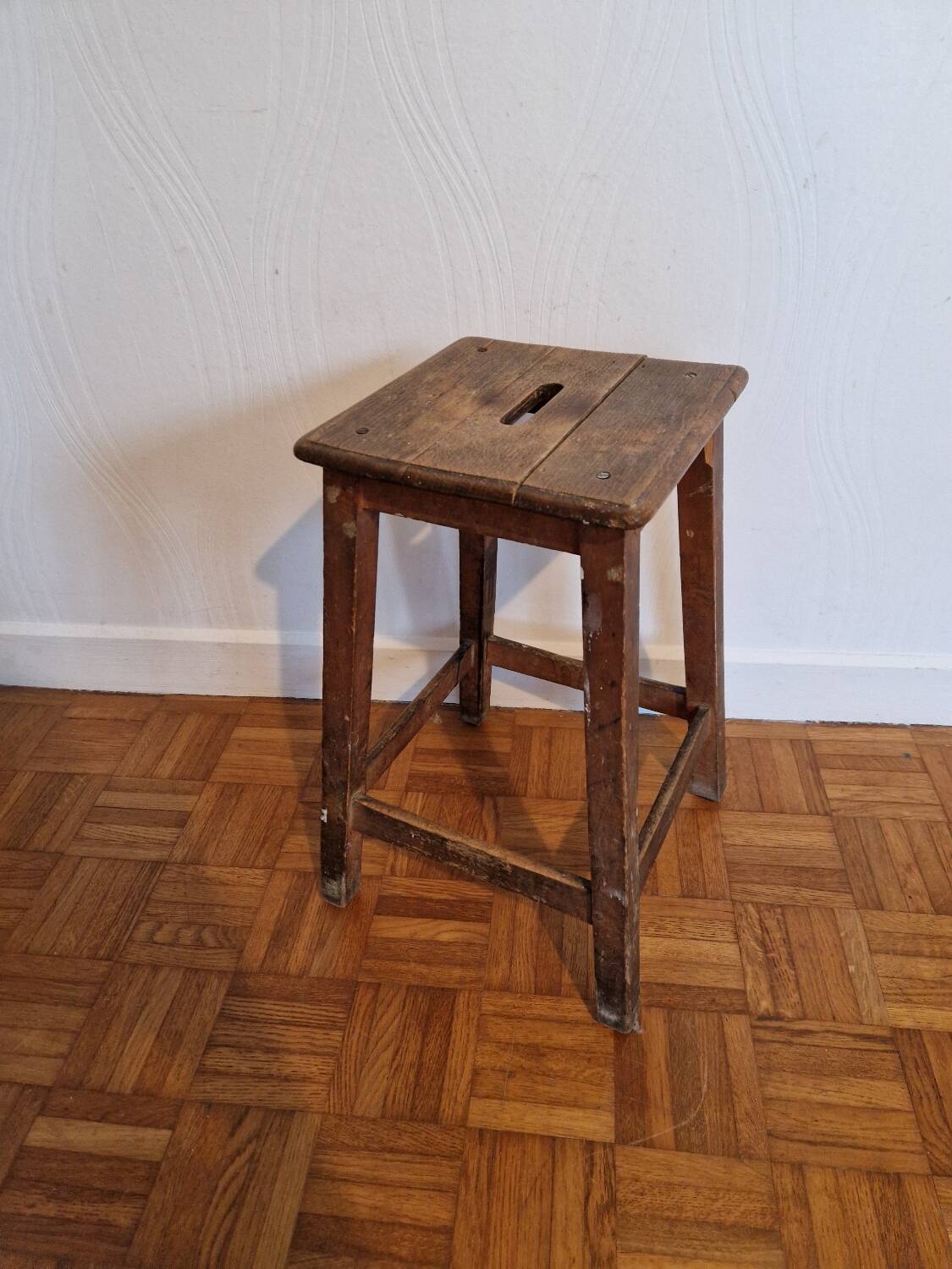 Wooden workshop stool