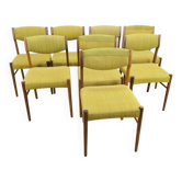Ensemble de 8 chaises en palissandre, années 1960