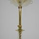 Glass and brass pendant, italy, 1970s