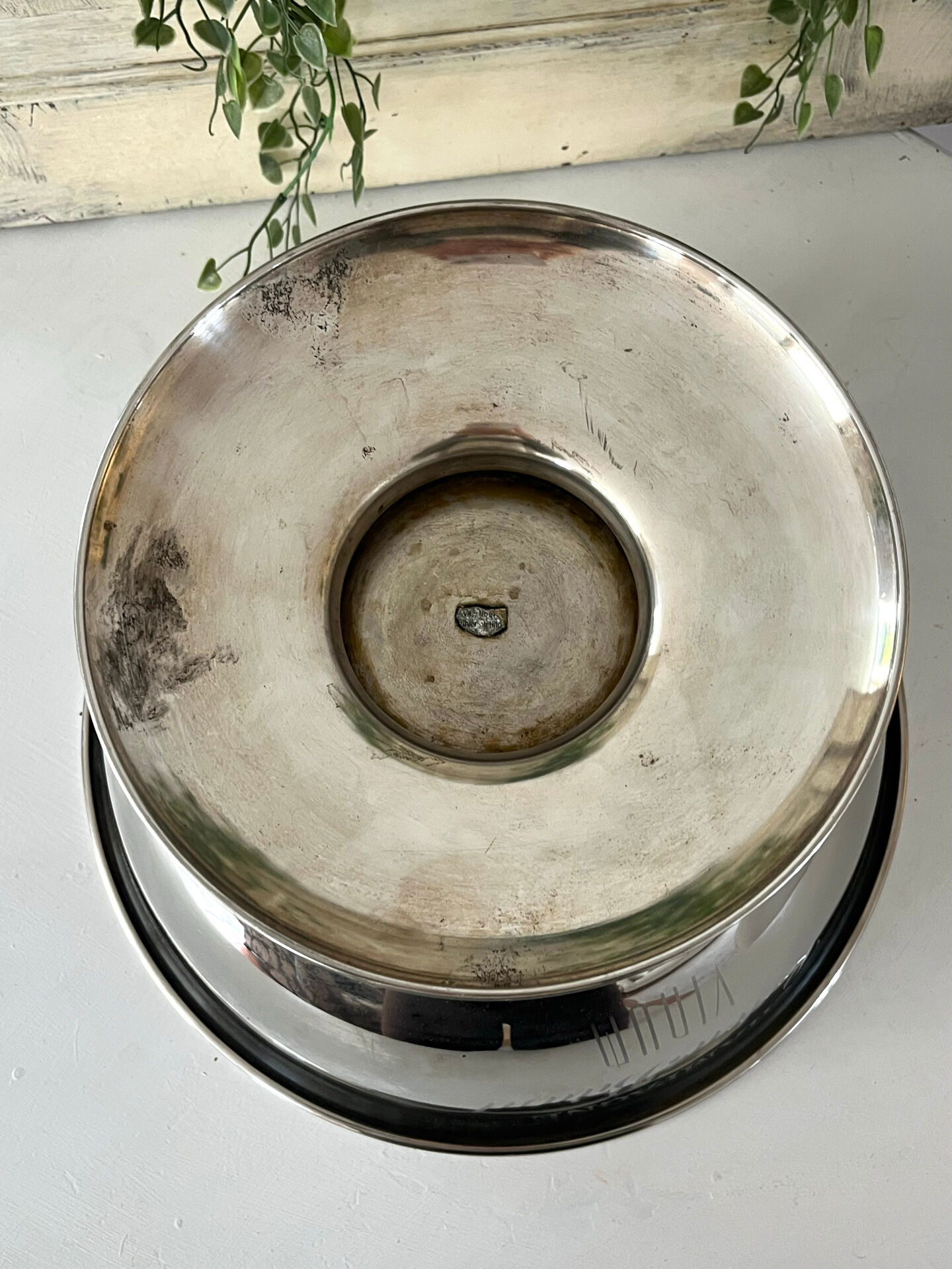 French champagne cooler bowl Leclerc Briant Vinum silver plated