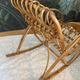 Rocking chair, vintage children's rocking chair, bamboo rattan armchair