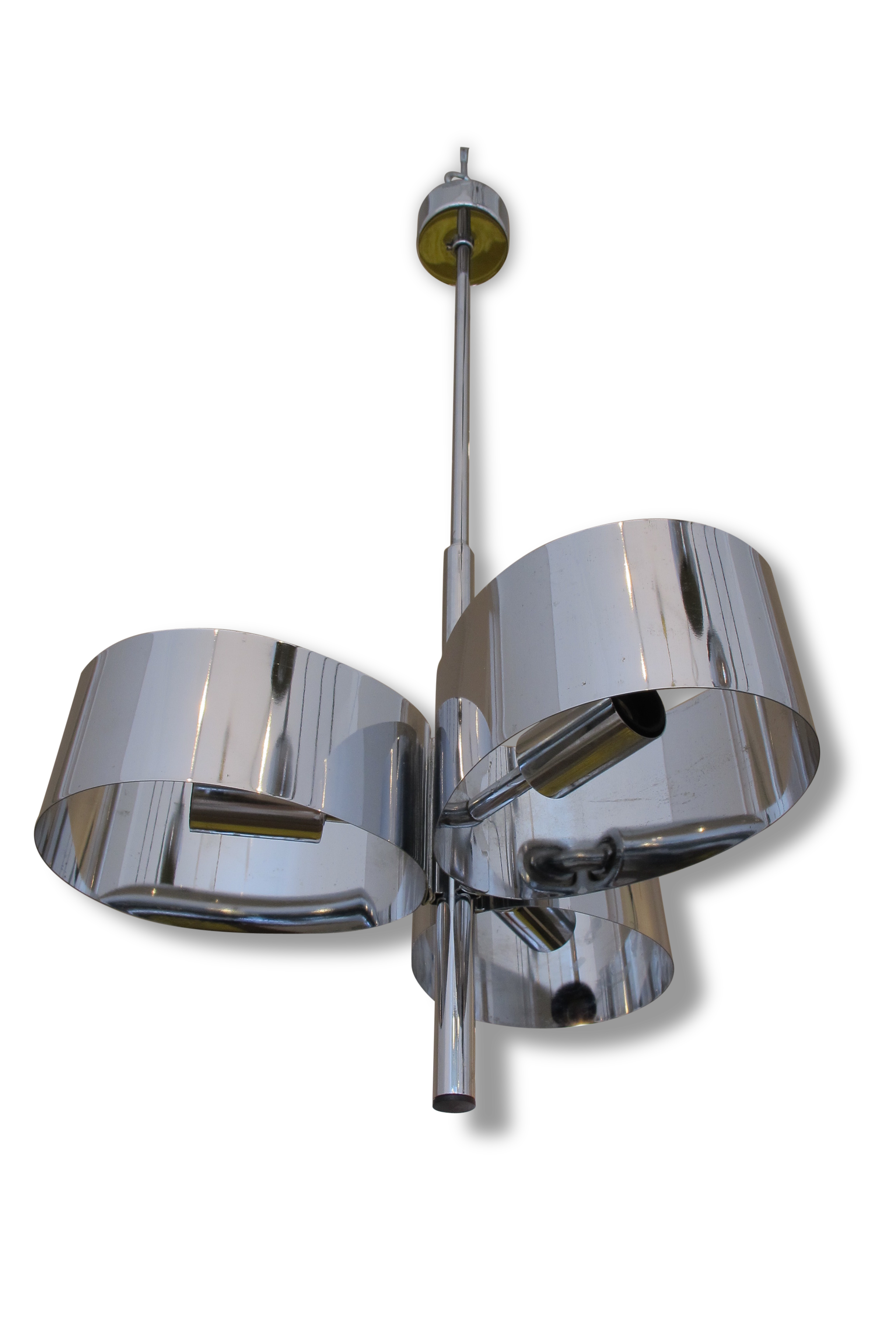Lustre Trefle en Inox - 1970
