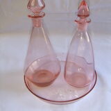 Carafe bottle bottle carafon service pink tray