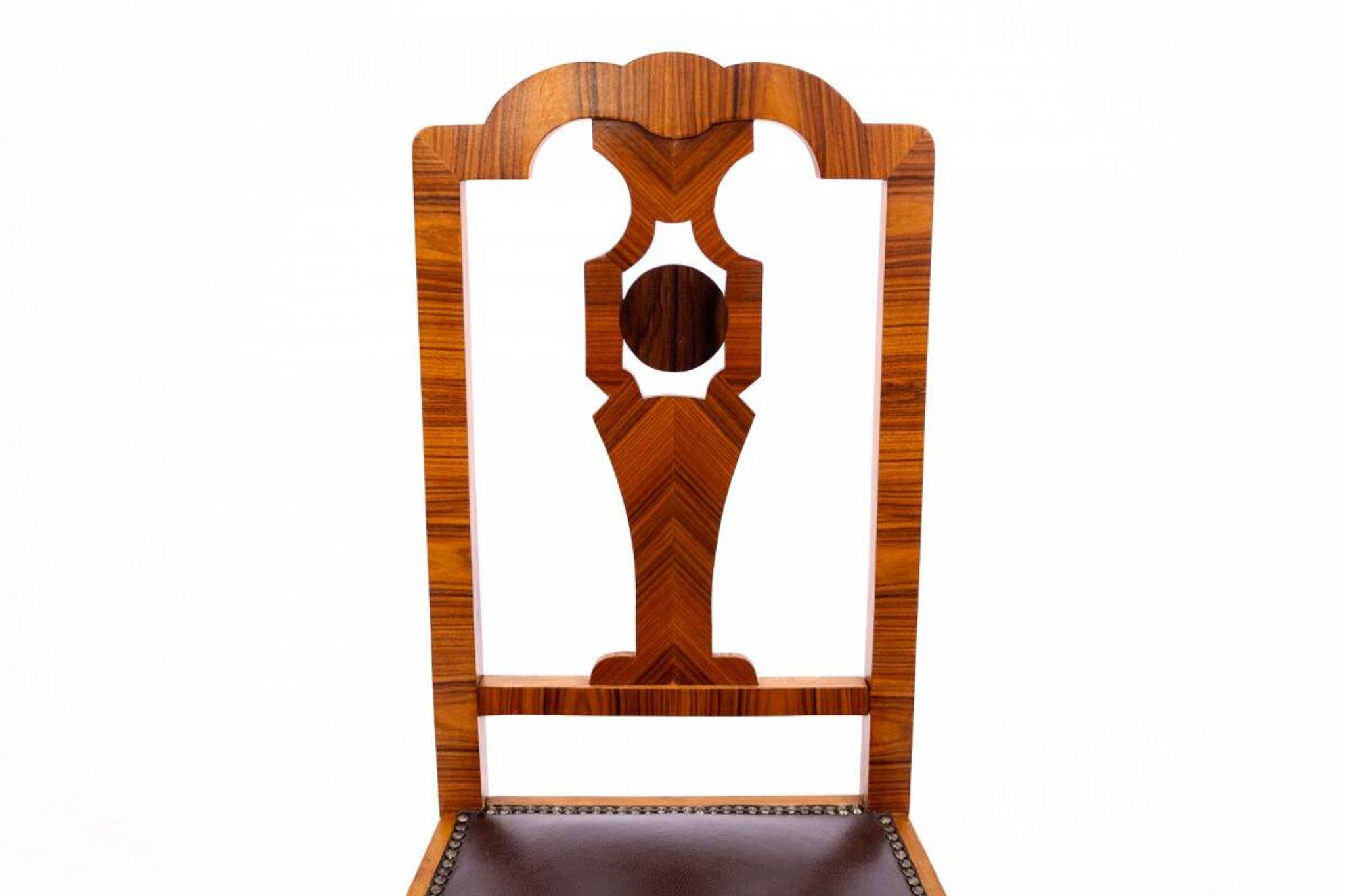 Un ensemble de chaises Art Déco, années 1940, Pologne.