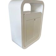 Commode vintage blanche incurvée