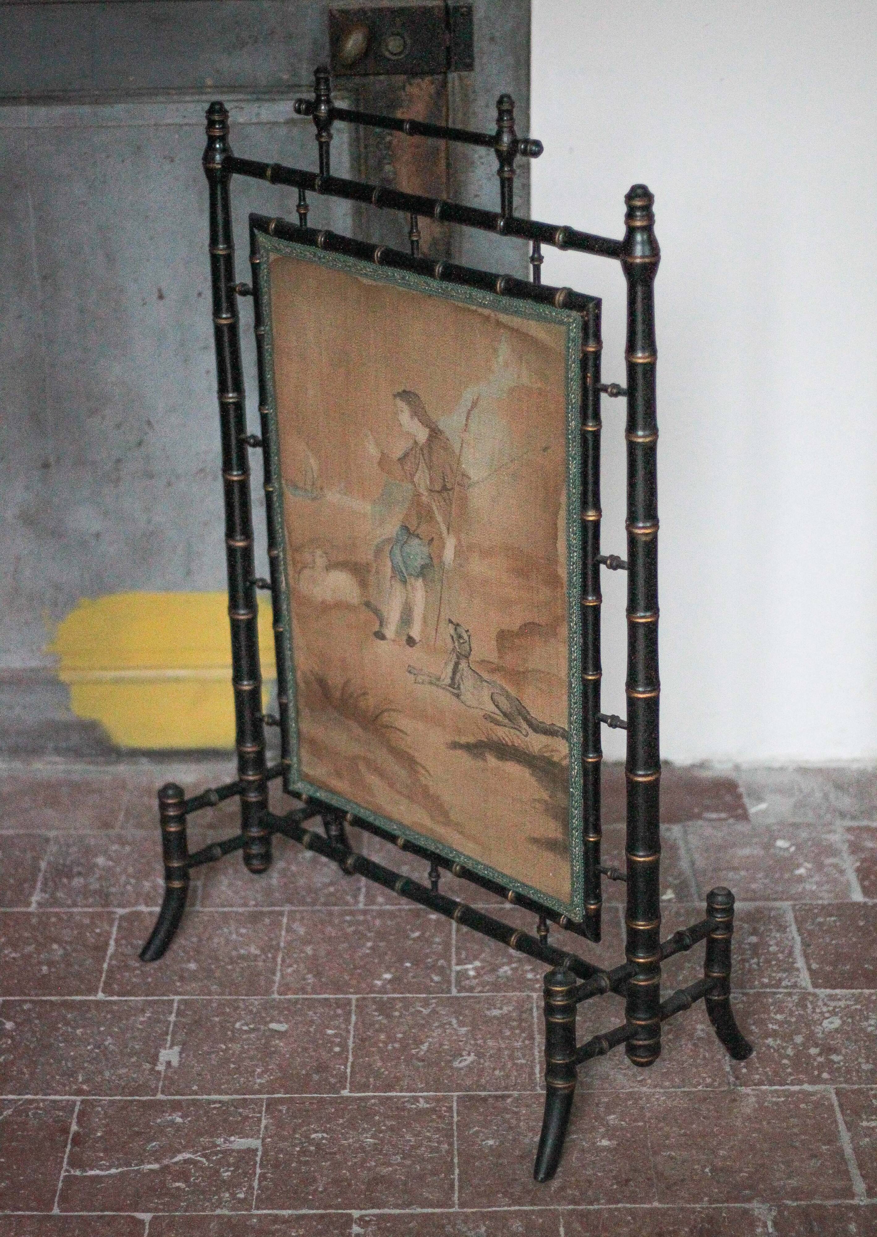 Vintage Fireplace Screen, Napoleon III Style Fireplace Screen, Protective Grille