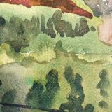 Watercolor Vintage Chateau