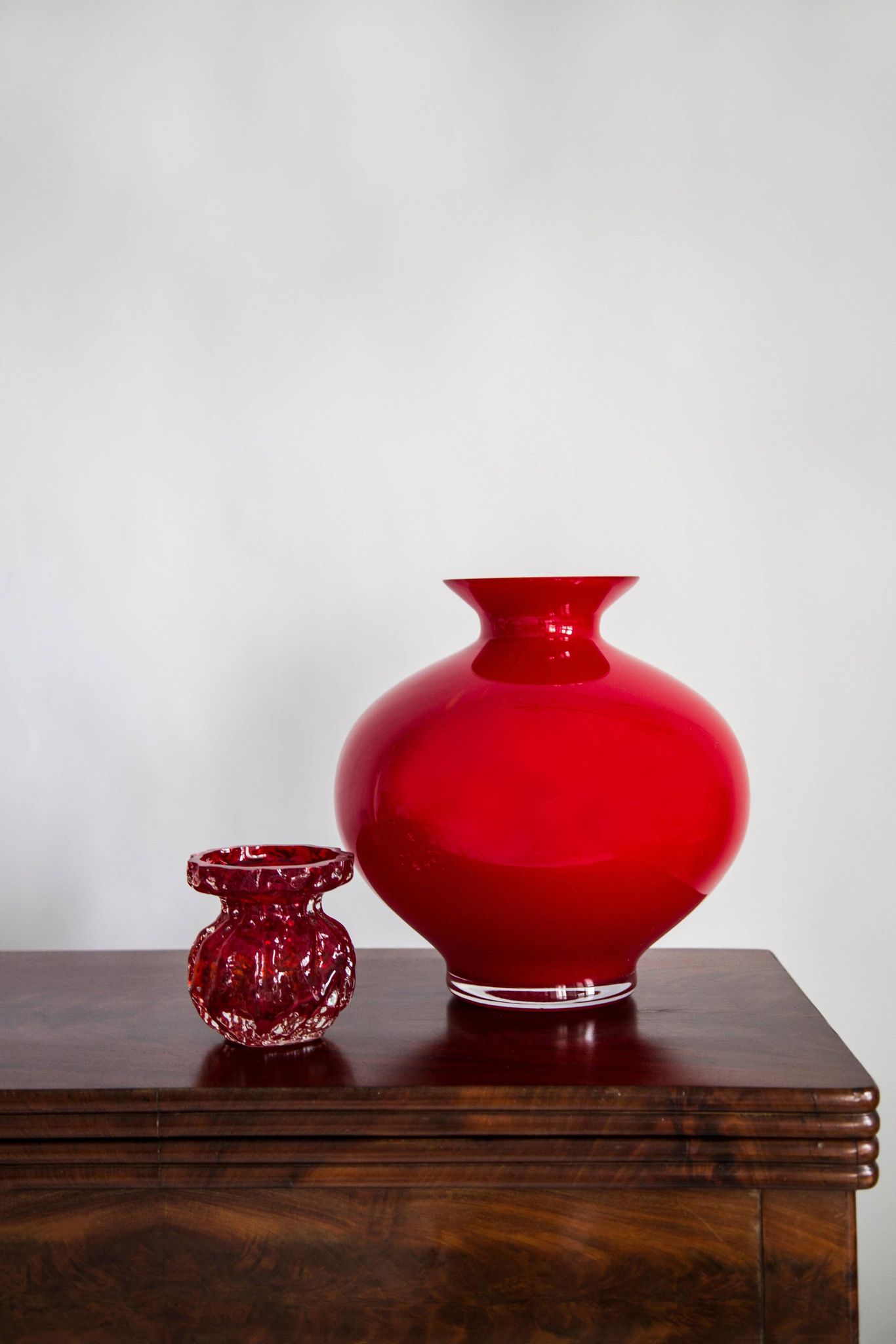 Large Vintage Artistic Glass Vase Mid-Century, Tarnowiec, Europe, 1970s