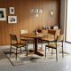 Vintage chairs from the 1960s in enamelled metal, faux leather and foam.