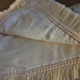 old cotton/linen tablecloth with fringes