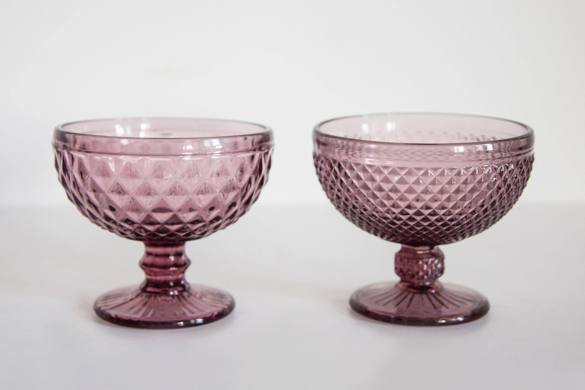 Vintage purple glass sugar bowl from the mid-century, Italy, 1960s.
