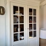 Oak and cherry display cabinet