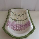 Plate of asparagus with a sauce.