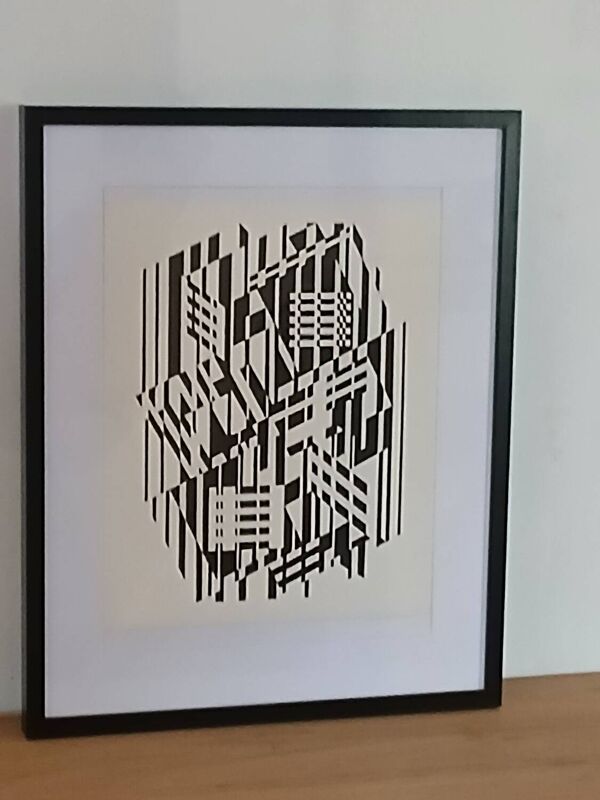 Victor vasarely sérigraphie d'après l'œuvre afa 1955