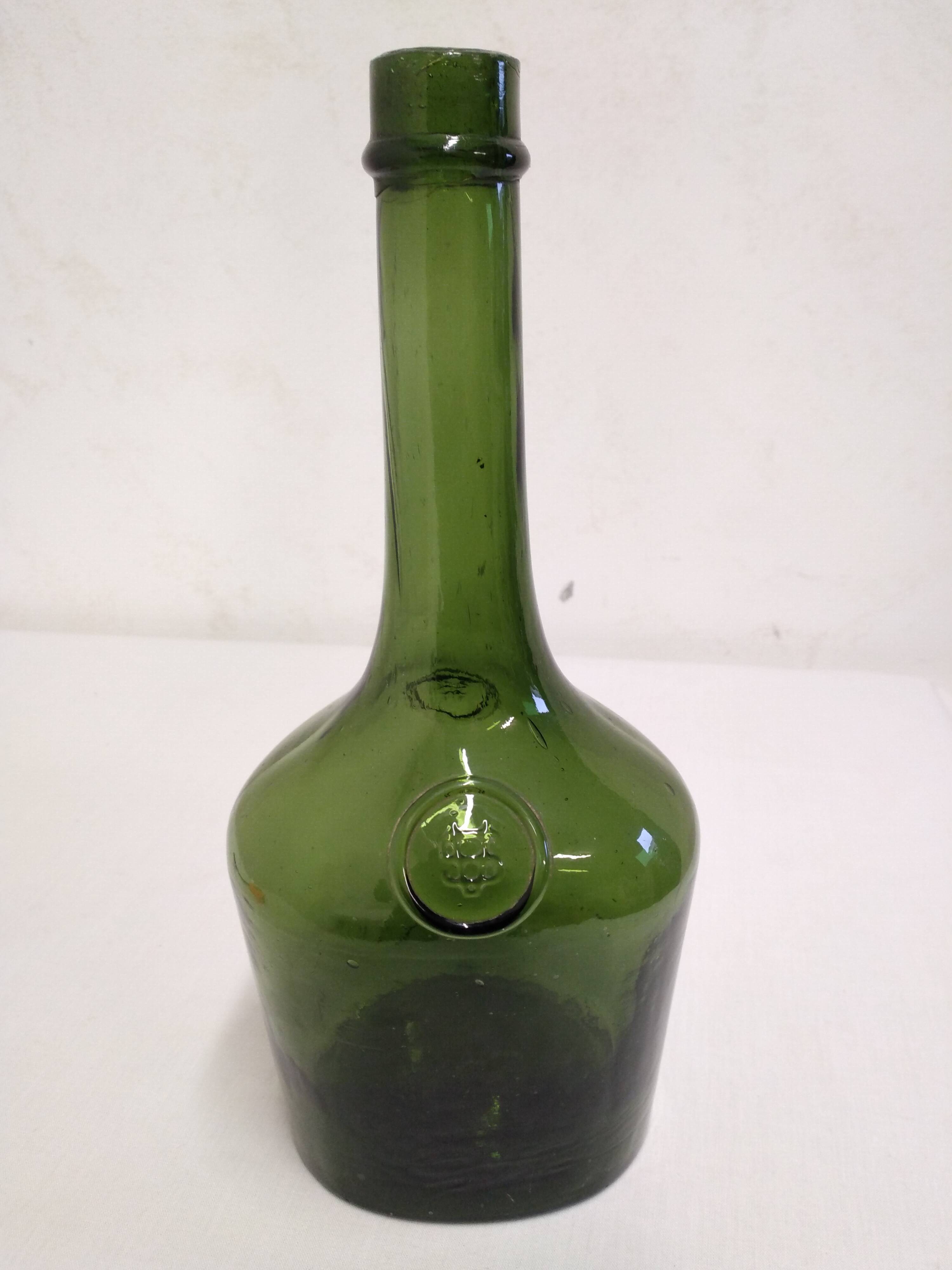 Old blown glass bottle