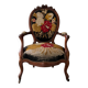 Louis XV armchair with floral upholstery
