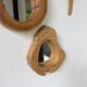 Set de 4 miroirs organiques brutalistes en bois années 50