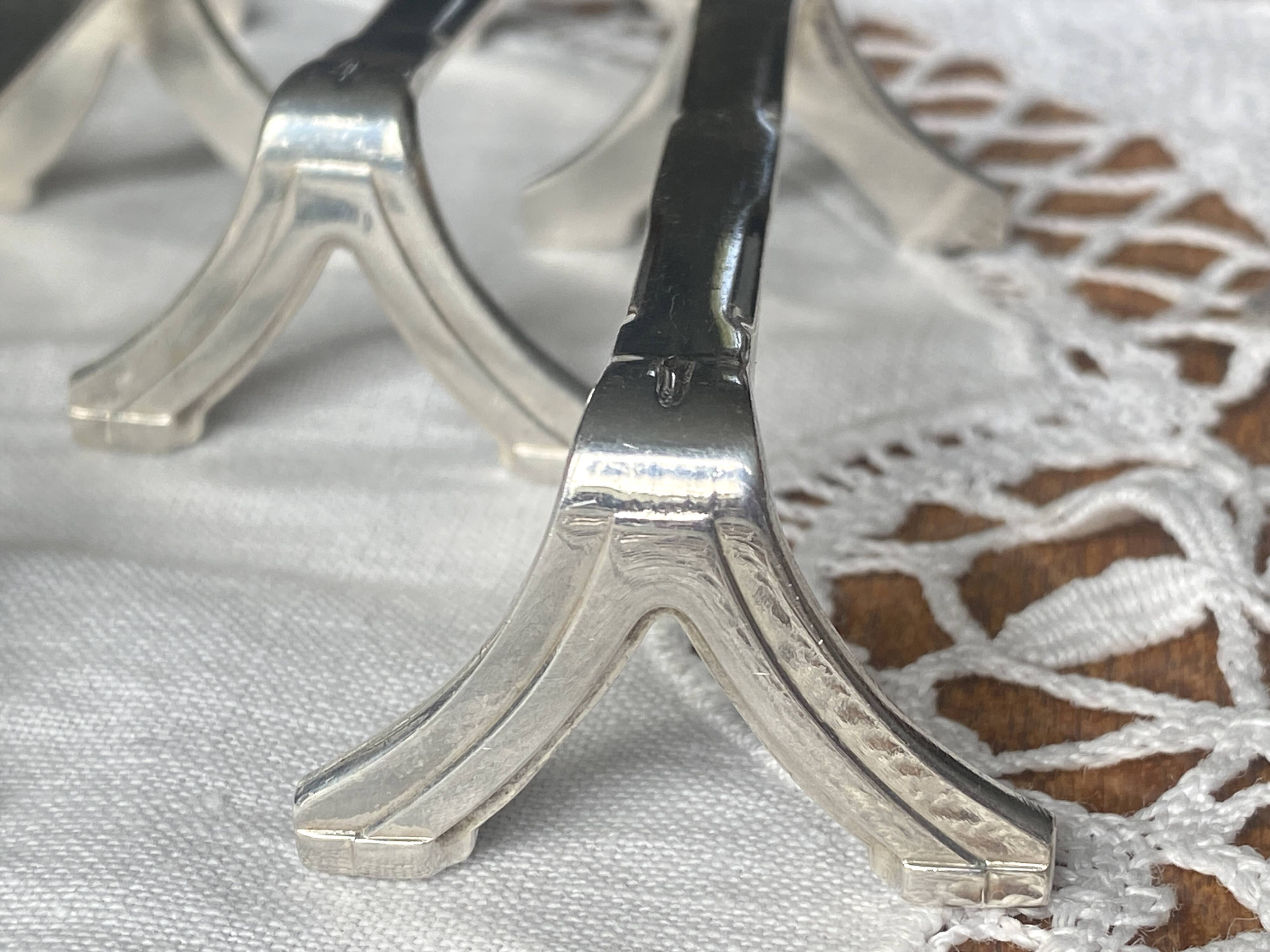 Ercuis - Set of 12 silver-plated knife rests in Art Deco style