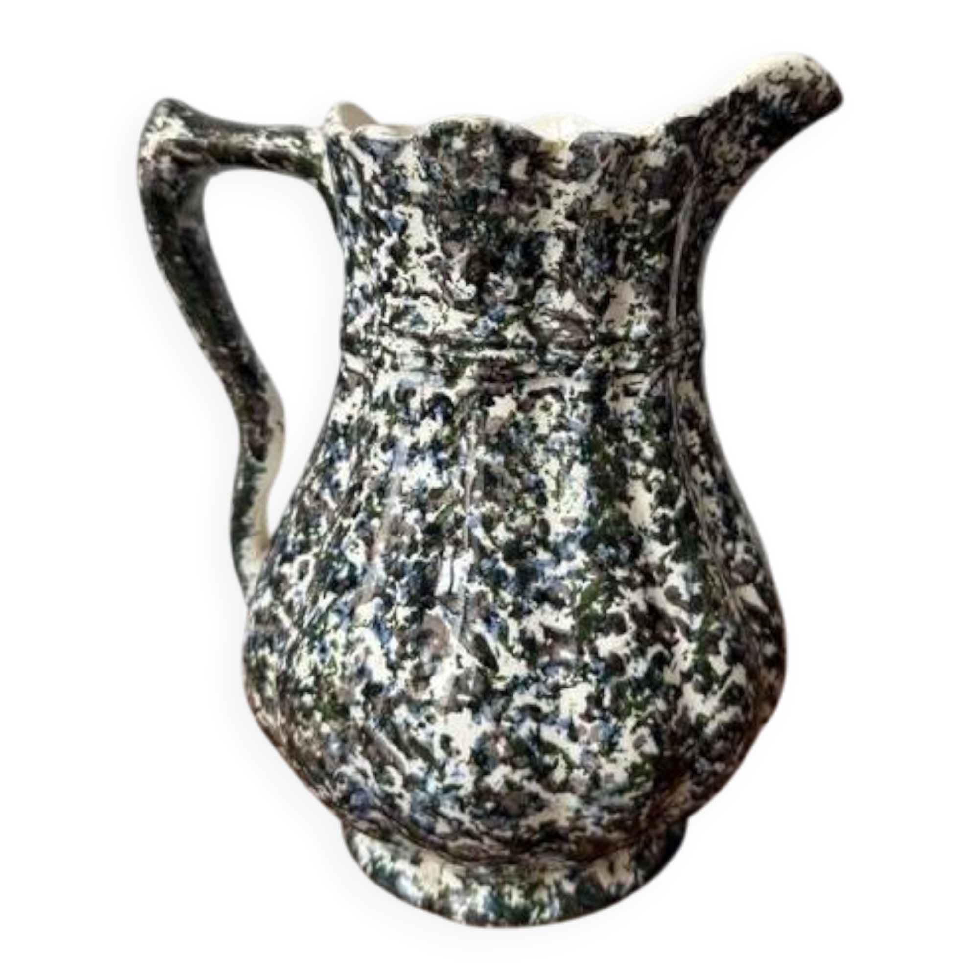 Green and blue speckled water carafe/pitcher