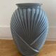 Vase  art déco en verre gris Anchor Hocking