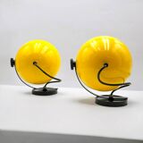 Pair of Yellow Wall Lamps by Emmedi, New Old Stock 1970s