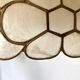 Abat jour, mother-of-pearl and brass suspension