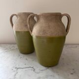 Pair of two-coloured jars