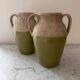 Pair of two-coloured jars