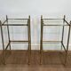Pair of brass side tables attributed to Maison Jansen