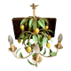 Painted metal chandelier