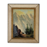 Tableau huile sur toile vue de la montagne