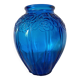 Large cobalt blue art deco vase