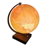 Vintage illuminated glass globe world map - 1940s