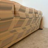 Ancien canapé Maralunga 3 places design italien des années 70 Cassina tissu patchwork
