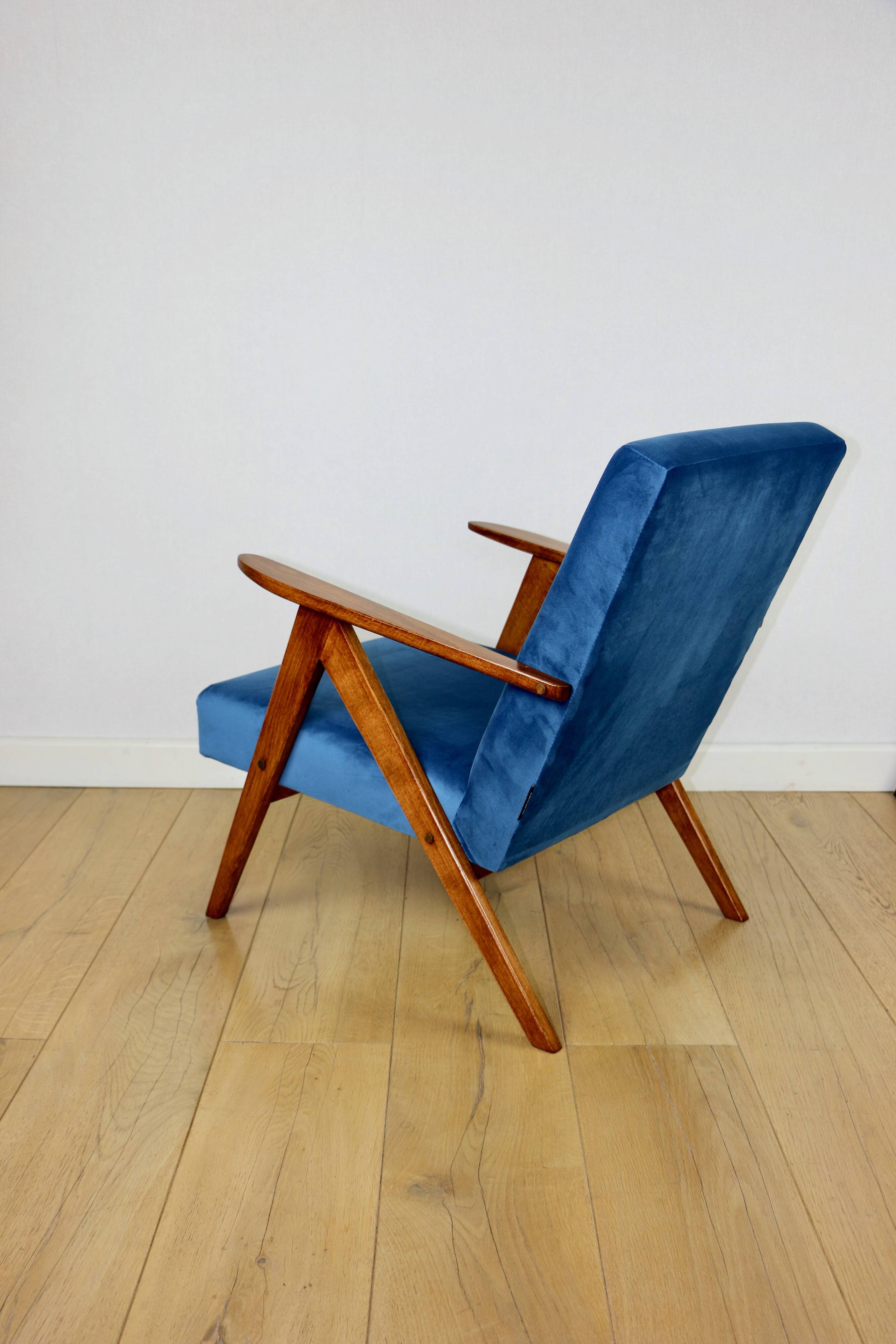 B-310 VAR armchair sea blue blue velvet - 2 pieces available