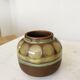 Vintage Olive Green Glazed Vase: 1970s KIL Ceramic Pottery