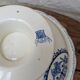 Vintage large salad bowl Gien Rouen model blue arabesques 30x14cm