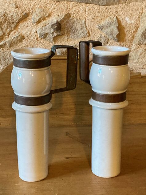 Pots de chocolatière de bistrot, fin XIXe siècle