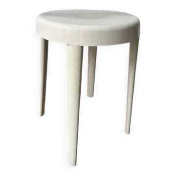 Tabouret en plastique crème