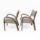 Deux fauteuils et un petit canapé en tissu italien Art déco, années 1930