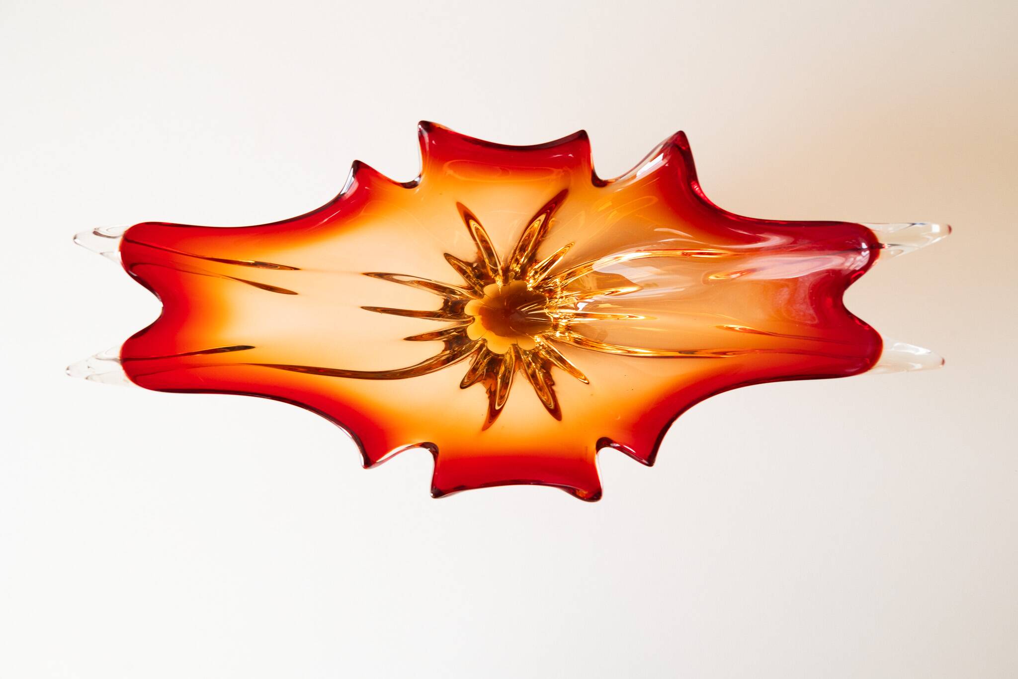 Red Murano glass bowl