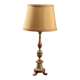 Antique carved lacquered wooden candelabrum with fabric, 19th century