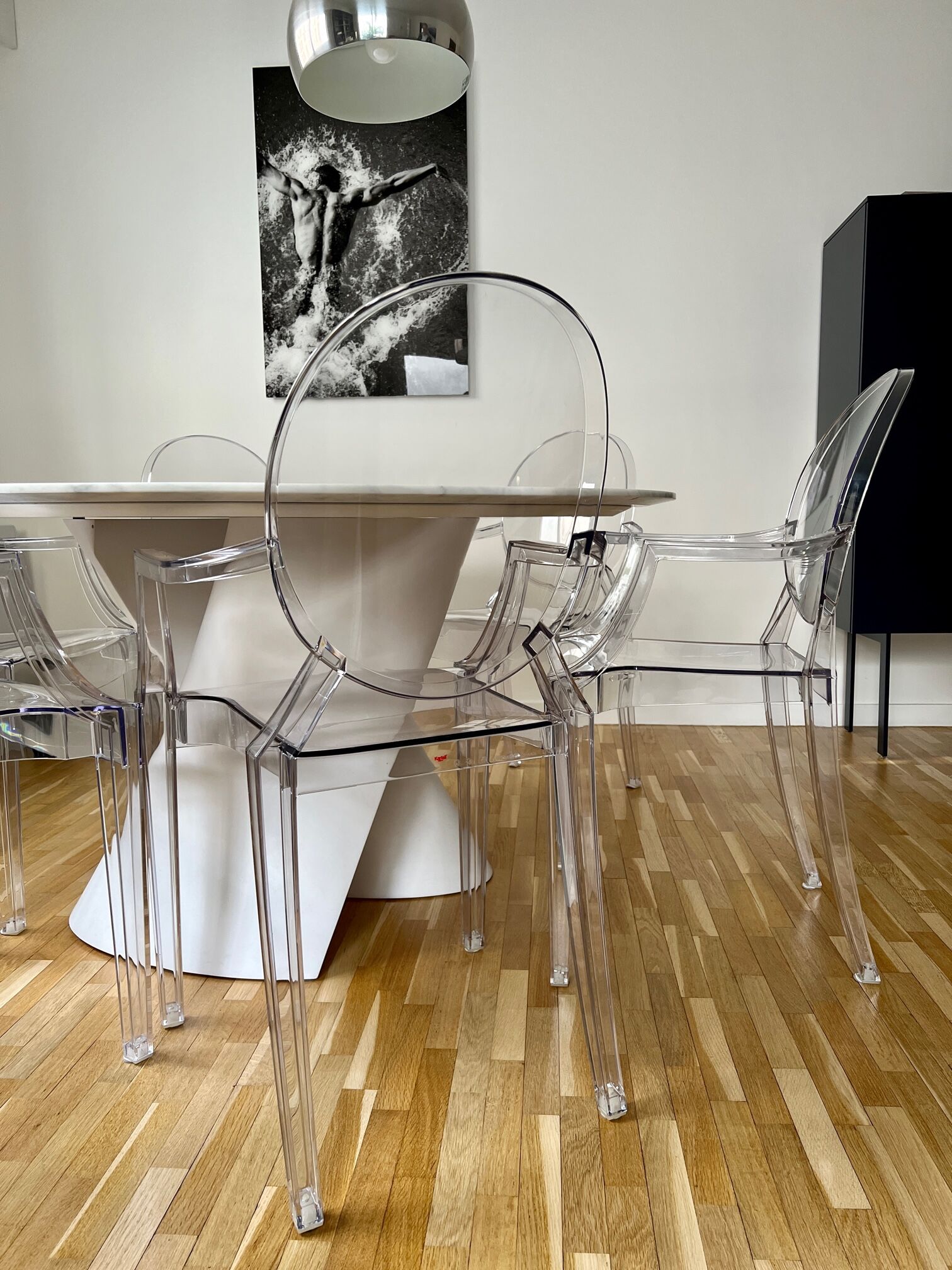 Set of 6 kartell Louis Ghost chairs - Philippe Starck