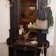 Coat rack / Revisited antique cloakroom, Napoleon III, in painted walnut.