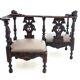 Renaissance double side seat, France, circa 1860.