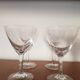 Set of 4 star-engraved glasses from the 50s