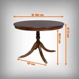 English Style Mahogany Extendable Pedestal Table - 1960