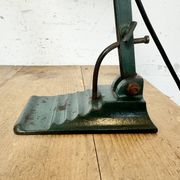 Vintage Green Enamel Bank Lamp, 1950s