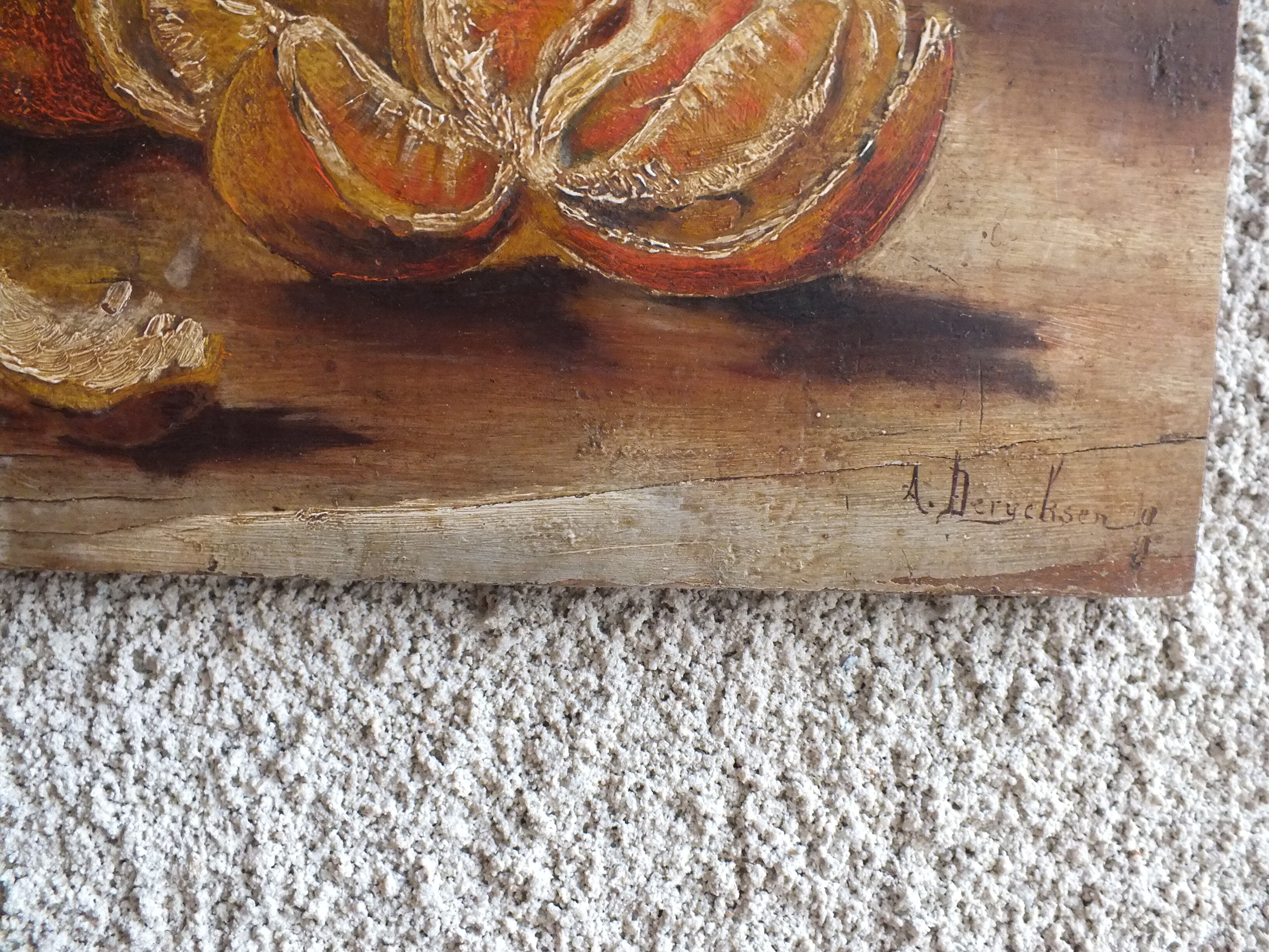 Still life with oranges by Derycksen